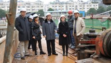 一附院新一届领导班子到仙葫分院工地慰问