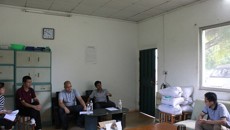 南宁市邕宁区区委常委、常务副区长穆贤清到制药厂龙岗分厂就锅炉清洁能源改造项目工作进行调研