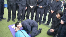 YABO鸭脖运动防护队到警院宣讲急救知识