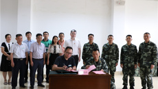 附属瑞康医院空港院区与武警广西总队训练基地结成军民共建单位