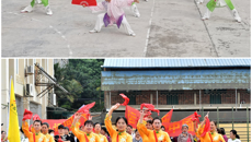 鸭脖举行离退休职工健步走活动