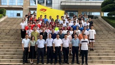 鸭脖召开广西第十三届学生运动会代表团出征动员会