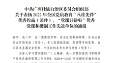 【喜讯】鸭脖选送作品荣登2022 年全区党员教育“八桂先锋”优秀作品（课件）榜单