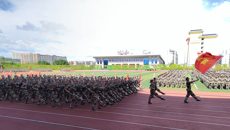 鸭脖举行2022级学生军训科目展示暨总结大会