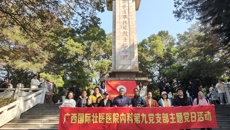 附属国际壮医医院内科第九党支部开展“凝心聚力健康行”主题党日活动