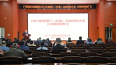 附属国际壮医医院召开2023年度部门（科室）总结述职大会