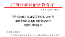【喜讯】鸭脖8个基层教学组织获自治区级基层教学组织称号