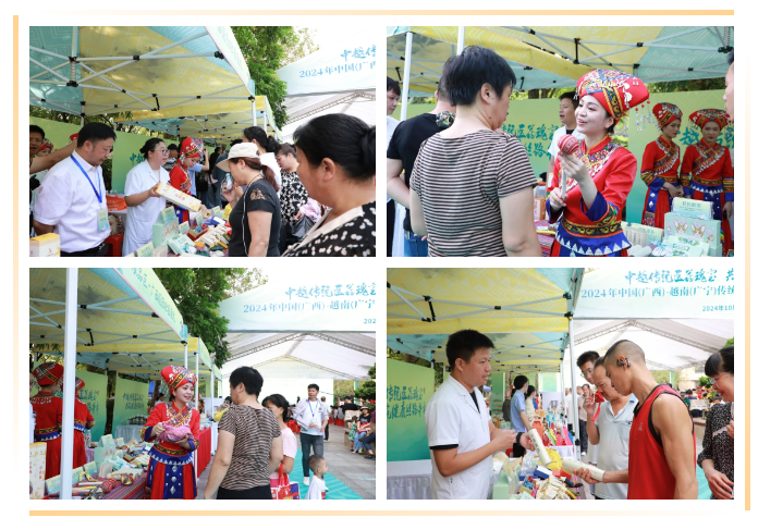 ▲壮瑶医药文创产品受群众喜爱